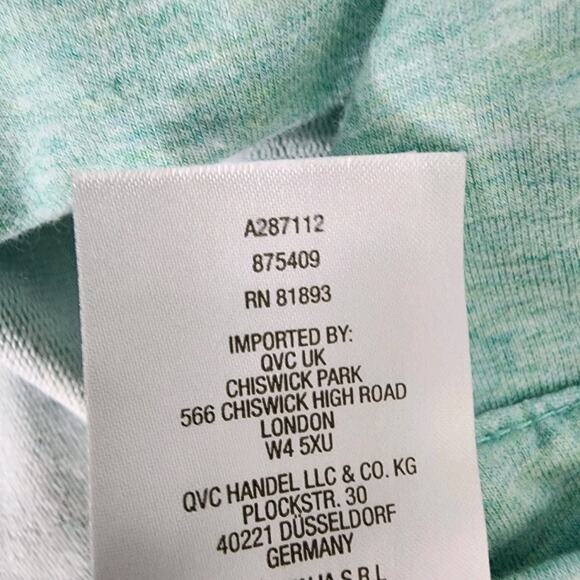 H by Halston Womens Engineered Grid Print French Terry Pullover Top Size 2X Blue - Picture 10 of 10